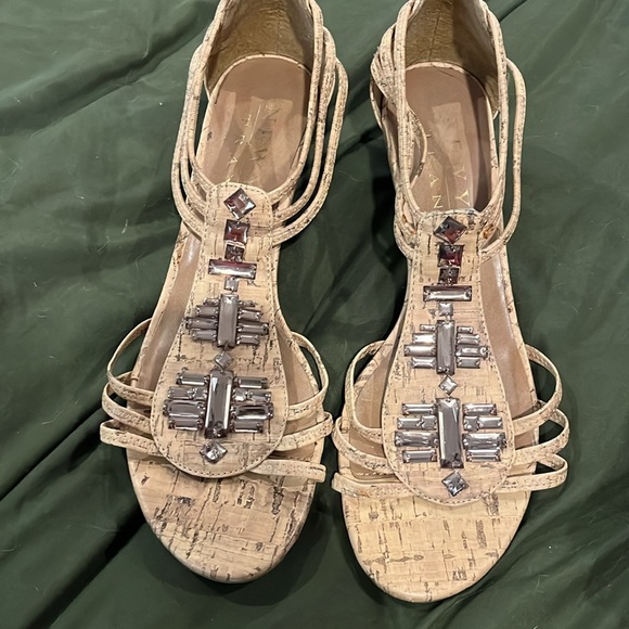 Tan wedges - worn once size 8 - Picture 3 of 5